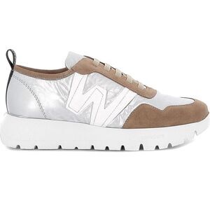 Wonders Women's Betfly Nata Trend Sneaker Shoes in Taupe/Silver Size 36 (6-6.5)